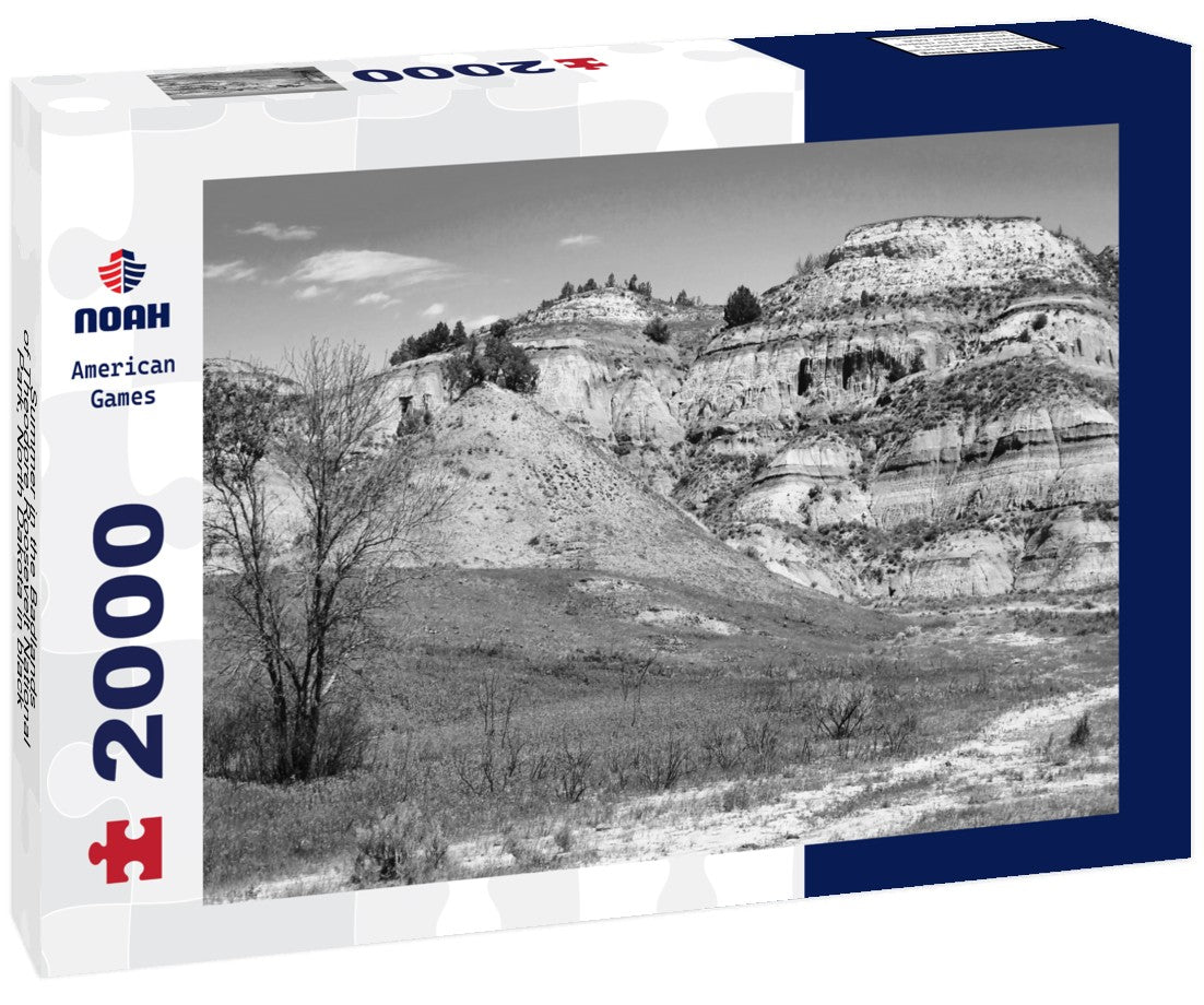 Noah Jigsaw Puzzle Summer in the Badlands of Theodore Roosevelt National Park, North Dakota in black white 2000 pieces