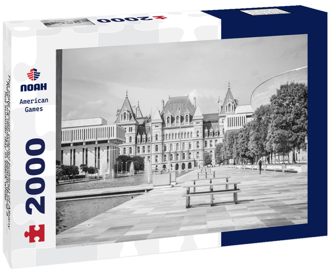 Noah Jigsaw Puzzle The state house (capitol building) of Albany, New York displays its beauty during a hot summer day in black white 2000 pieces