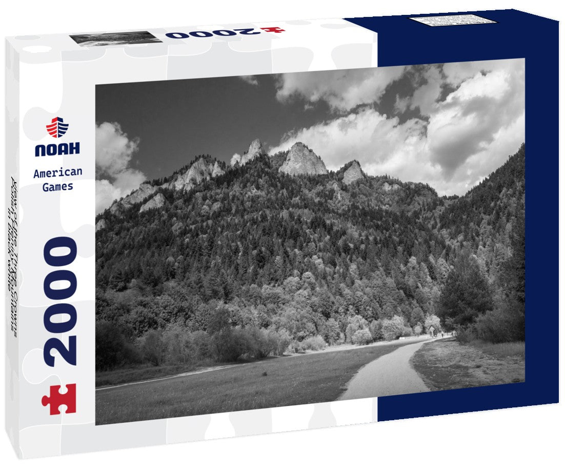 Noah Jigsaw Puzzle view of the Three Crowns, Polish Pieniny Mountains in black white 2000 pieces