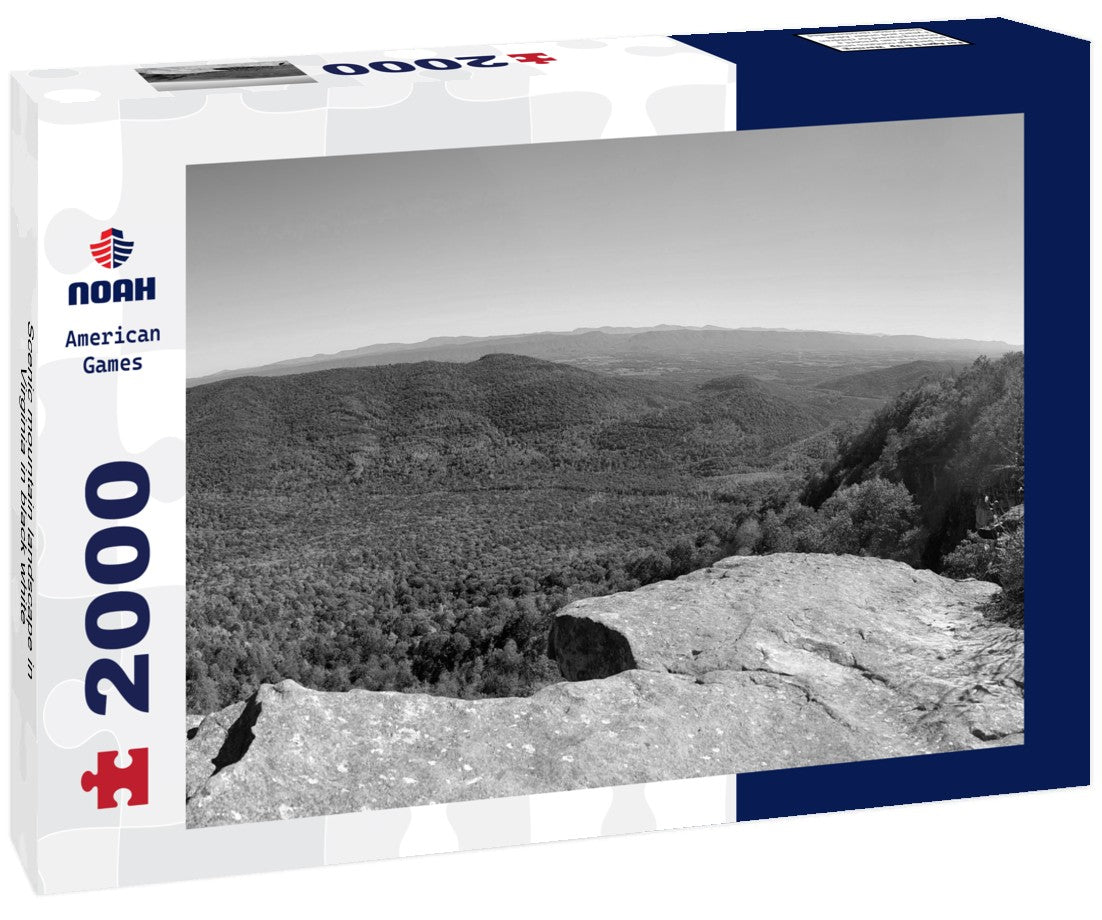 Noah Jigsaw Puzzle Scenic mountain landscape in Virginia in black white 2000 pieces