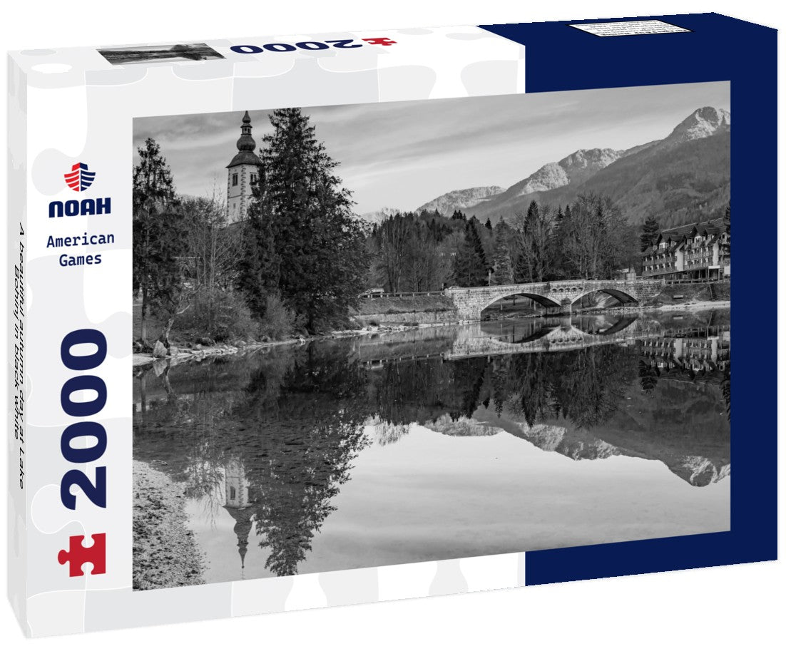 Noah Jigsaw Puzzle A beautiful autumn day at Lake Bohinj in black white 2000 pieces