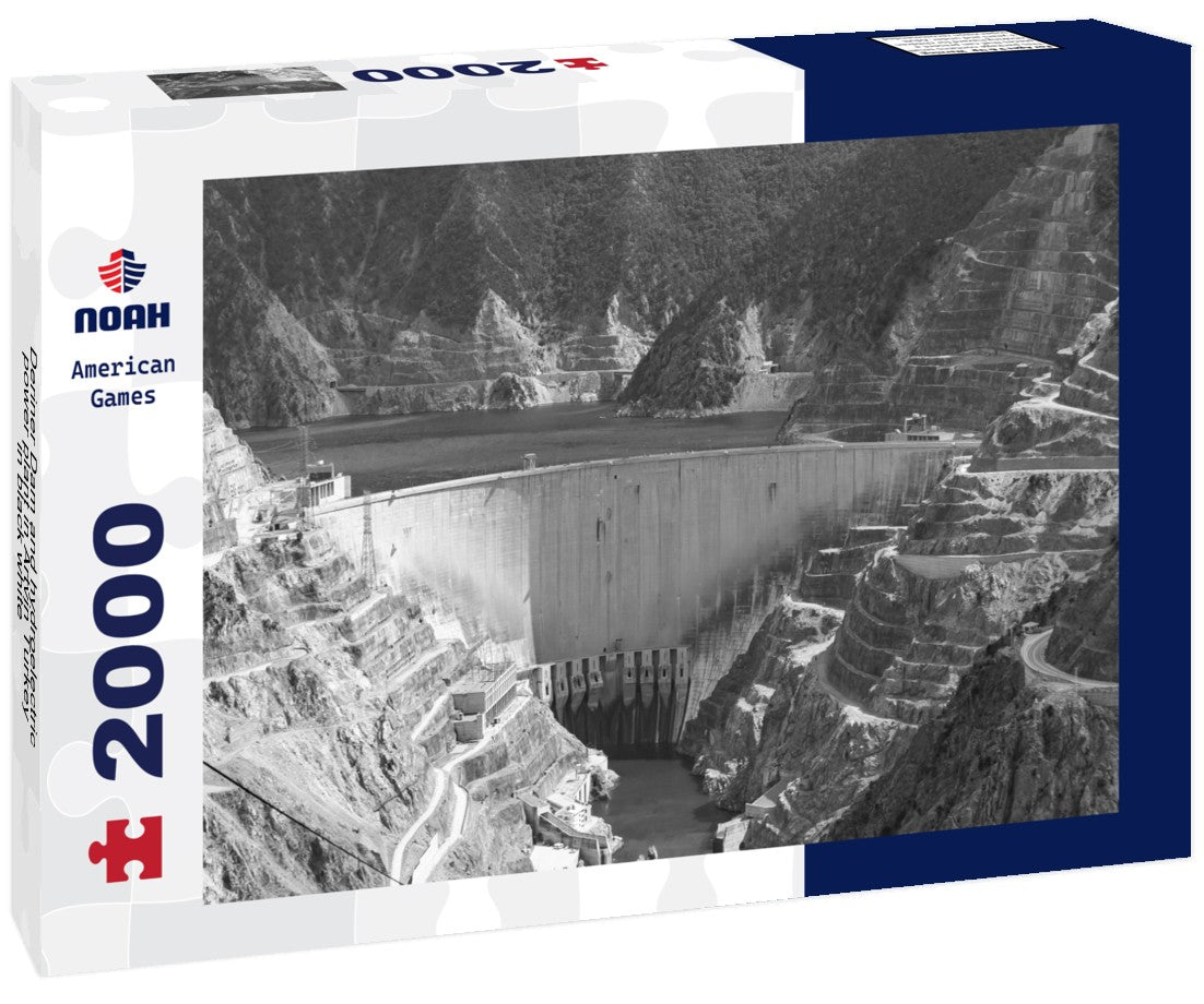 Noah Jigsaw Puzzle Deriner Dam and hydroelectric power plant in Artvin Turkey in black white 2000 pieces