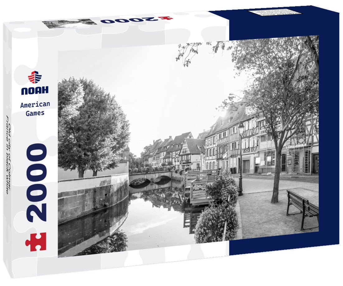 Noah Jigsaw Puzzle Old city of Colmar, France in black white 2000 pieces