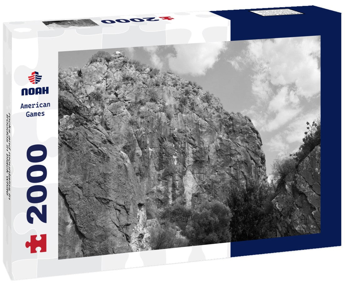 Noah Jigsaw Puzzle rocks and mountains in troodos in black white 2000 pieces