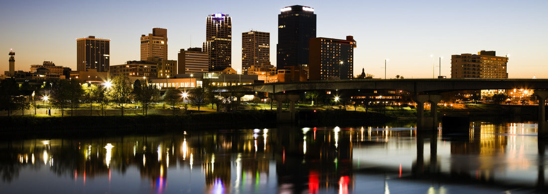 Noah Jigsaw Puzzle Blue hour in Little Rock, Arkansas panorama 1000 pieces
