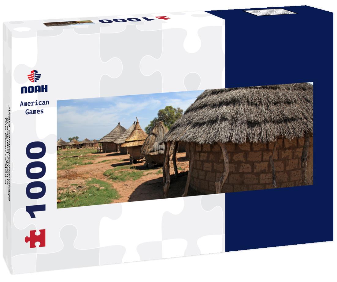 Noah Jigsaw Puzzle Aketa campground/village in eastern Uganda - The Pearl of Africa panorama 1000 pieces