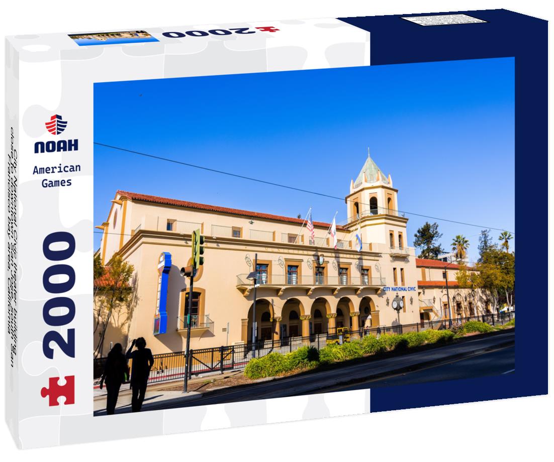 Noah Jigsaw Puzzle City National Civic theater building close to downtown San Jose, south San Francisco bay area, California 2000 pieces