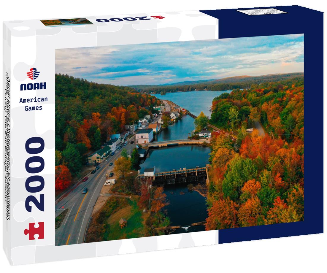 Noah Jigsaw Puzzle Aerial Drone Photography Of Downtown Milton, New Hampshire (New Hampshire) During The Fall Foliage Season 2000 pieces