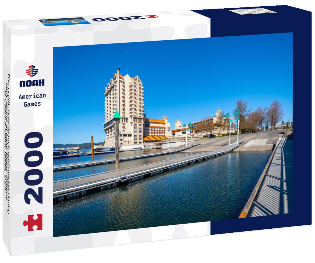 Noah Jigsaw Puzzle The public boat launch and marina during early spring at Lake Coeur d'Alene, in Coeur d'Alene, Idaho, USA 2000 pieces