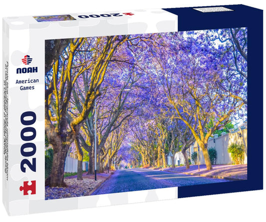 Noah Jigsaw Puzzle Purple blue Jacaranda mimosifolia bloom in Johannesburg streets during spring in October in South Africa 2000 pieces