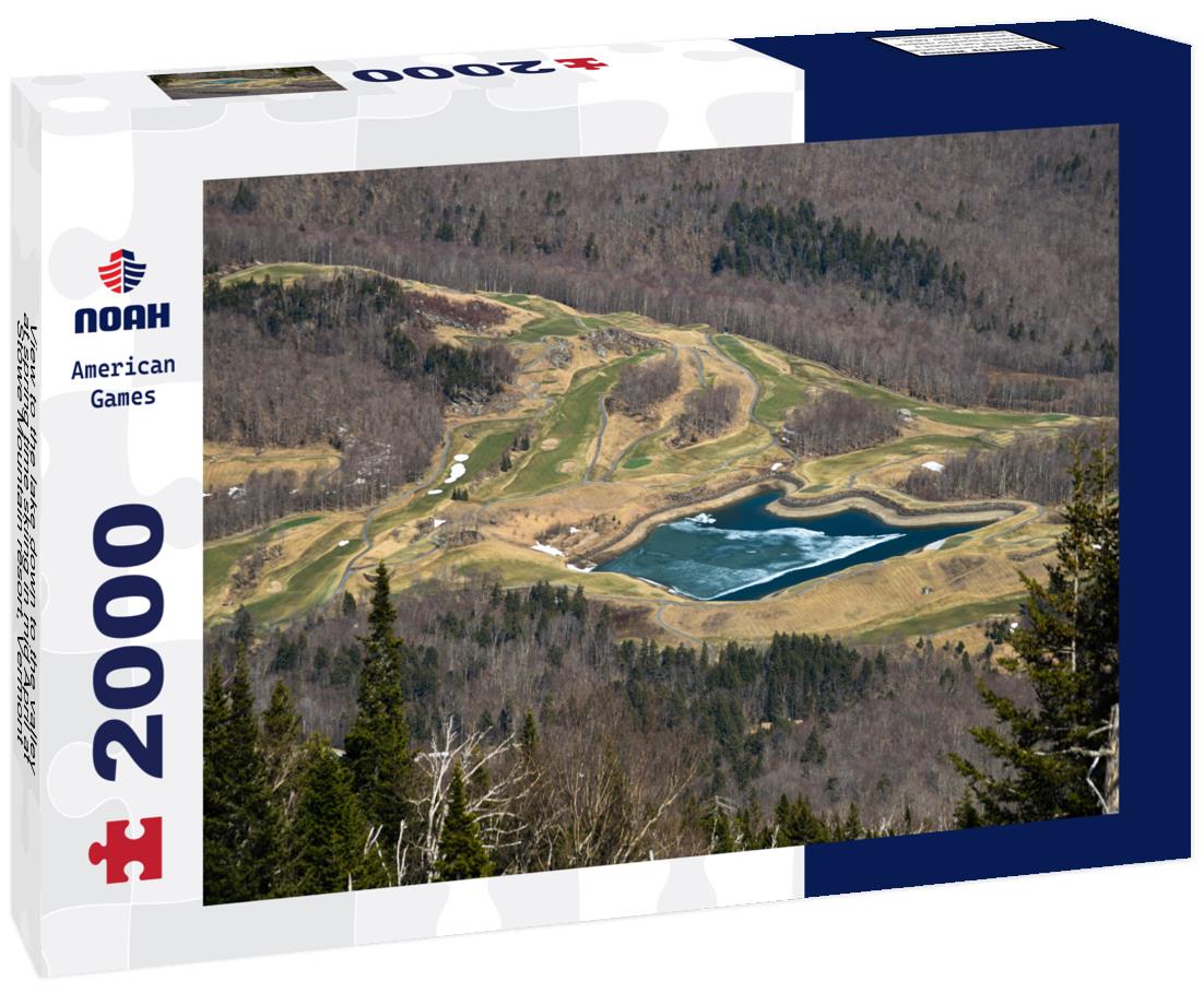 Noah Jigsaw Puzzle View to the lake down to the valley at spring time skiing in mid April at Stowe Mountain resort, Vermont 2000 pieces