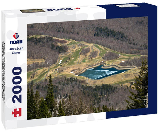Noah Jigsaw Puzzle View to the lake down to the valley at spring time skiing in mid April at Stowe Mountain resort, Vermont 2000 pieces