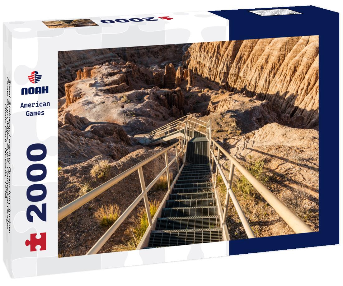Noah Jigsaw Puzzle Steel Stairway Leading Down Into Juniper Draw From Miller Point, Cathedral Gorge State Park, Nevada, USA 2000 pieces