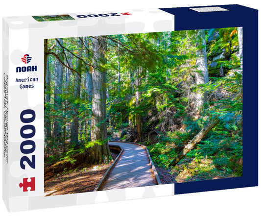 Noah Jigsaw Puzzle Boardwalk Through Red Cedar Forest on The Trail of the Cedars Trail, Glacier National Park, Montana, USA 2000 pieces