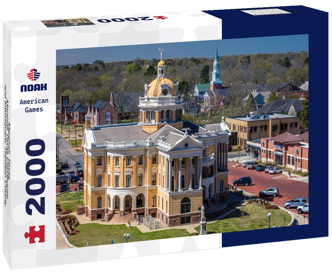 Noah Jigsaw Puzzle Marshall, Texas - Marshall Texas Courthouse and townsquare, Harrison County Courthouse, Marshall, Texas 2000 pieces