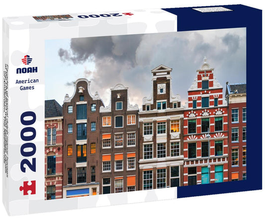 Noah Jigsaw Puzzle Facades of typical dutch manor houses at the UNESCO world heritage canals of Amsterdam, The Netherlands 2000 pieces