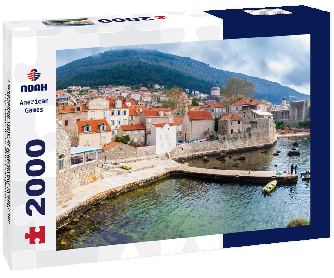 Noah Jigsaw Puzzle Panoramic view of Dubrovnik West Pier and medieval fortifications of the city seen from Fort Lovrijenac 2000 pieces