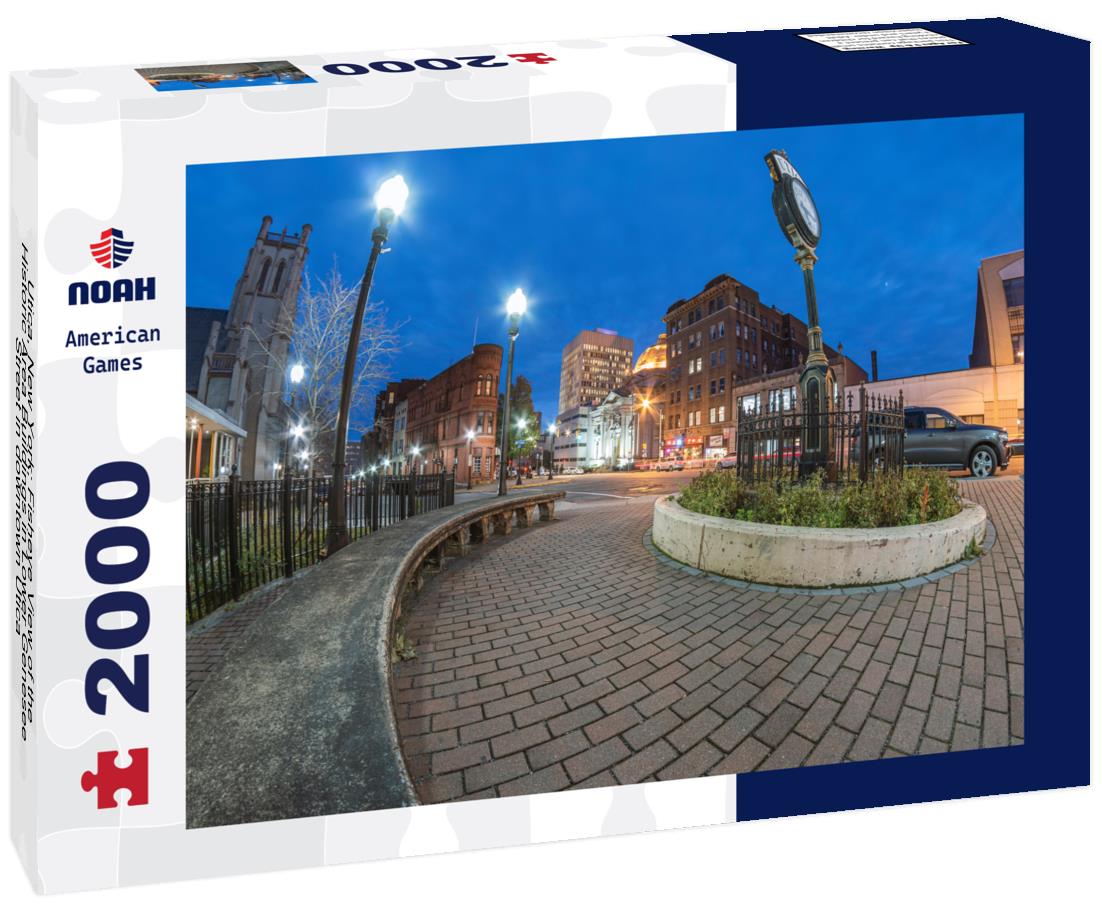 Noah Jigsaw Puzzle Utica, New York: Fisheye View of the Historic Area Buildings in Lower Genesee Street in downtown Utica 2000 pieces