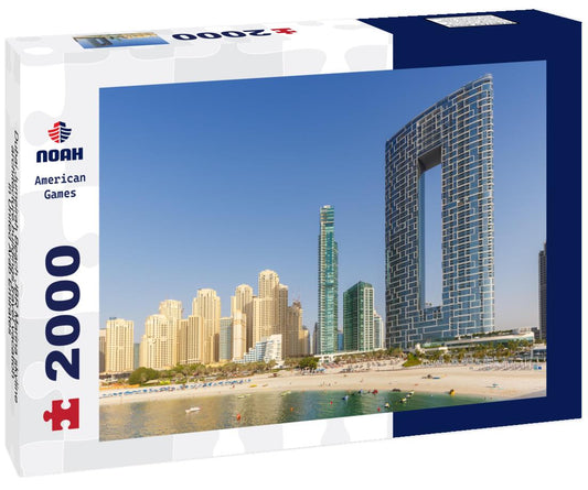 Noah Jigsaw Puzzle Dubai Jumeirah Beach JBR Marina skyline architecture buildings travel vacation in United Arab Emirates 2000 pieces
