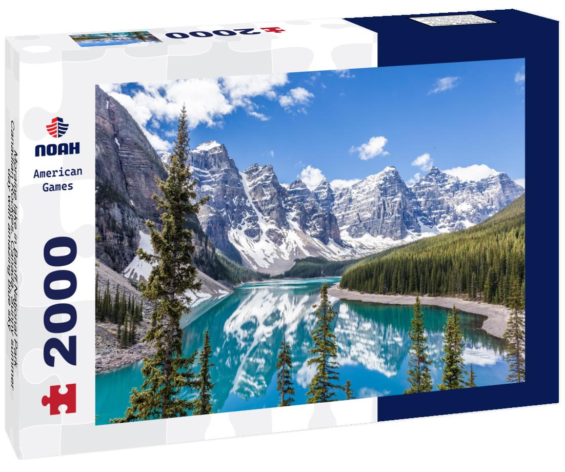 Noah Jigsaw Puzzle Moraine lake in Banff National Park, Canadian Rockies, Canada. Sunny summer day with amazing blue sky 2000 pieces