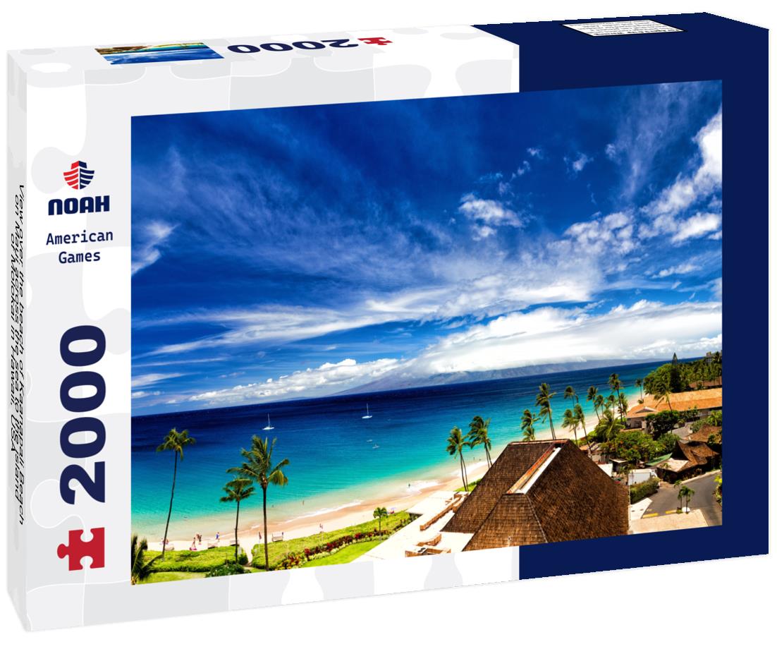 Noah Jigsaw Puzzle View over the beach of Kaanapali Beach on Maui across the sea to the island of Molokai in Hawaii, USA 2000 pieces