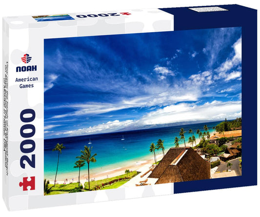 Noah Jigsaw Puzzle View over the beach of Kaanapali Beach on Maui across the sea to the island of Molokai in Hawaii, USA 2000 pieces