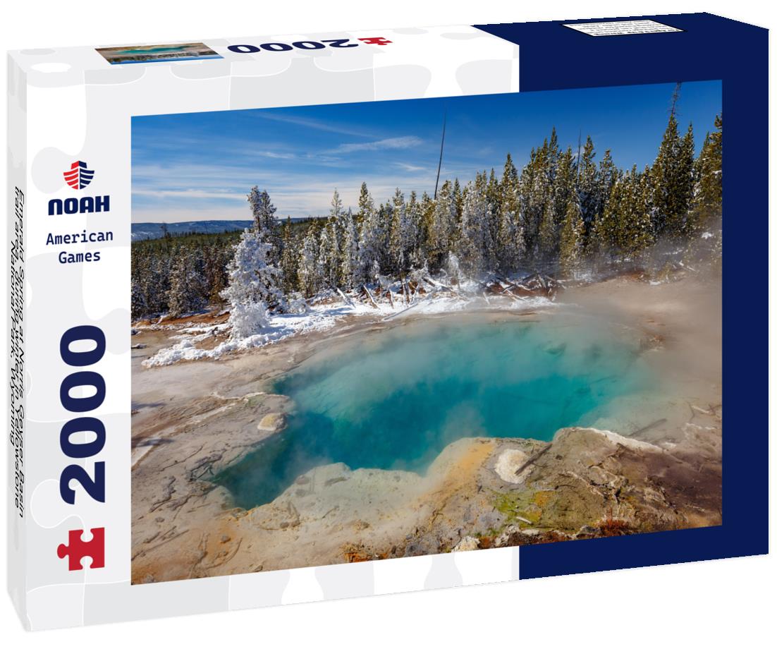 Noah Jigsaw Puzzle Emerald Spring at Norris Geyser Basin trail area, during winter in Yellowstone National Park, Wyoming 2000 pieces