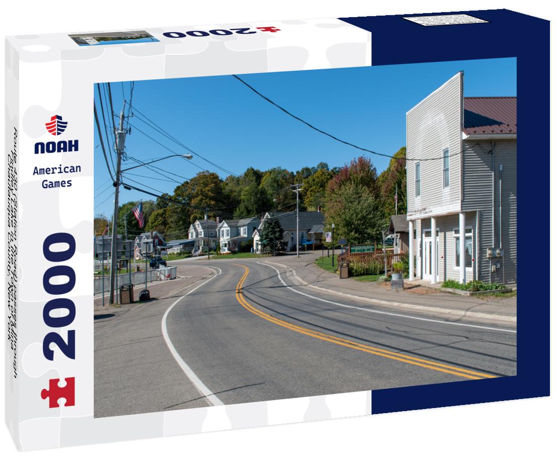 Noah Jigsaw Puzzle Route 430 (Station Road) passes through Findley Lake in the Town of Mina, Chautauqua County, New York 2000 pieces