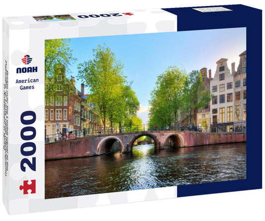 Noah Jigsaw Puzzle Bridge over the Leidse canal at the Patricians' or Lords' canal (Herengracht) in Amsterdam in spring 2000 pieces