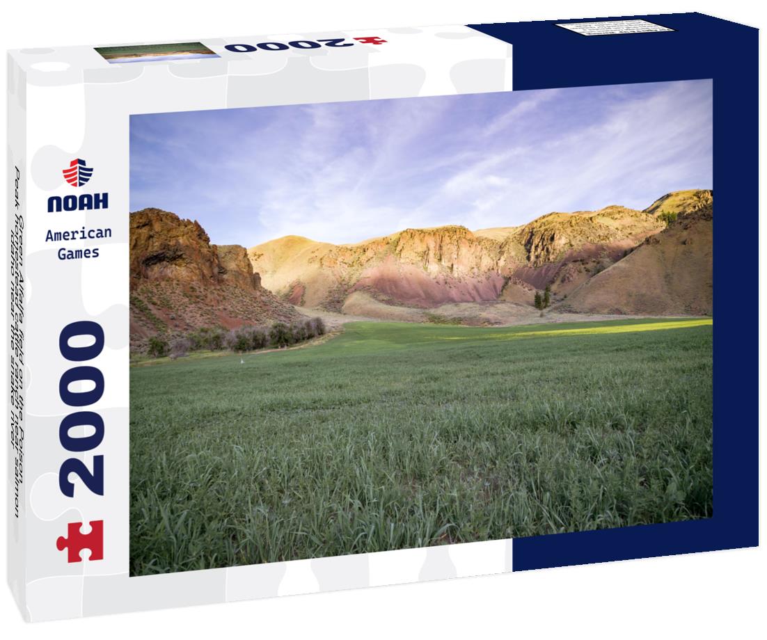 Noah Jigsaw Puzzle Green Alfalfa field on the Poison Peak homestead cattle ranch near salmon idaho near the snake river 2000 pieces