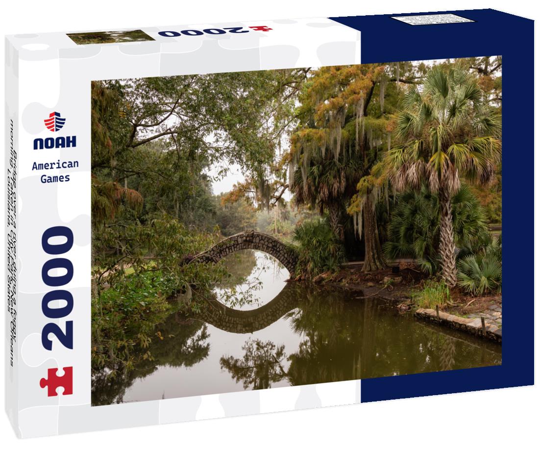 Noah Jigsaw Puzzle Bridge over a river duing a foggy morning. Taken in City Park, New Orleans, Louisiana, United States 2000 pieces