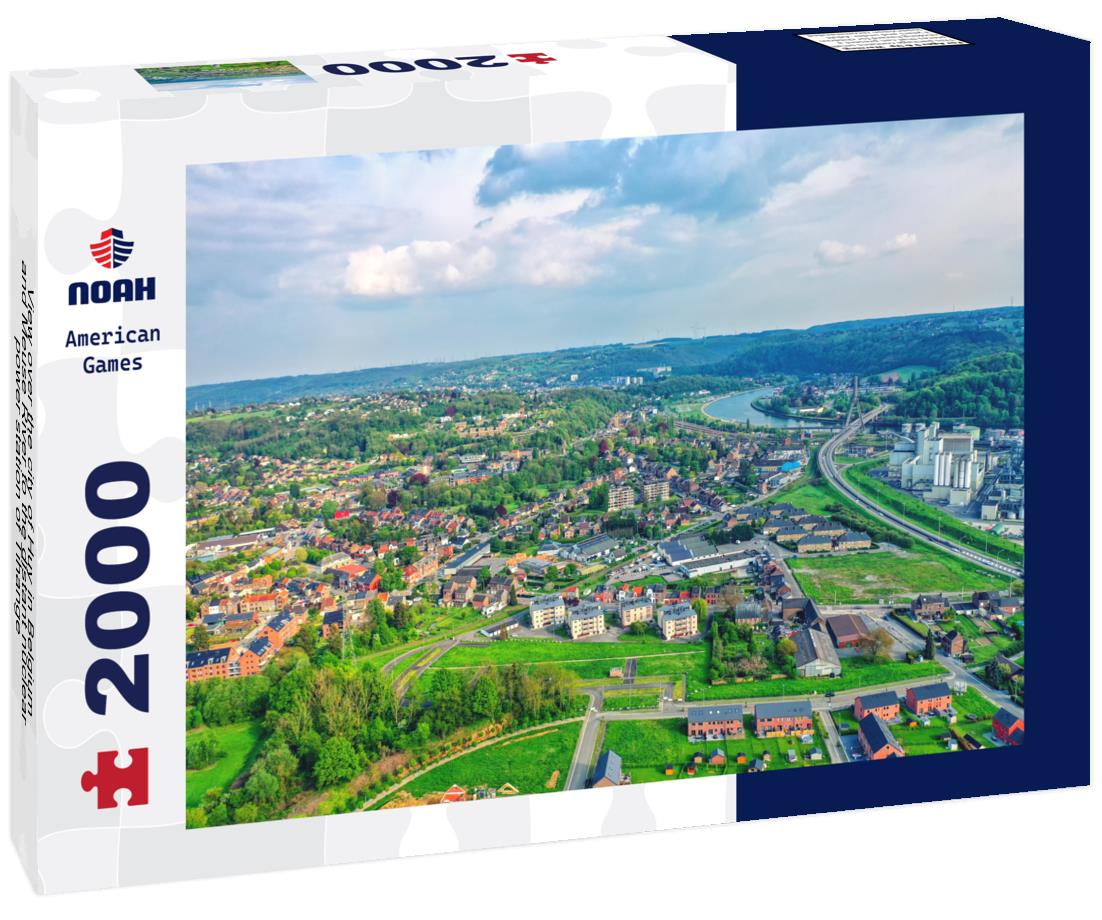 Noah Jigsaw Puzzle View over the city of Huy in Belgium and Meuse River to the distant nuclear power station of Tihange 2000 pieces