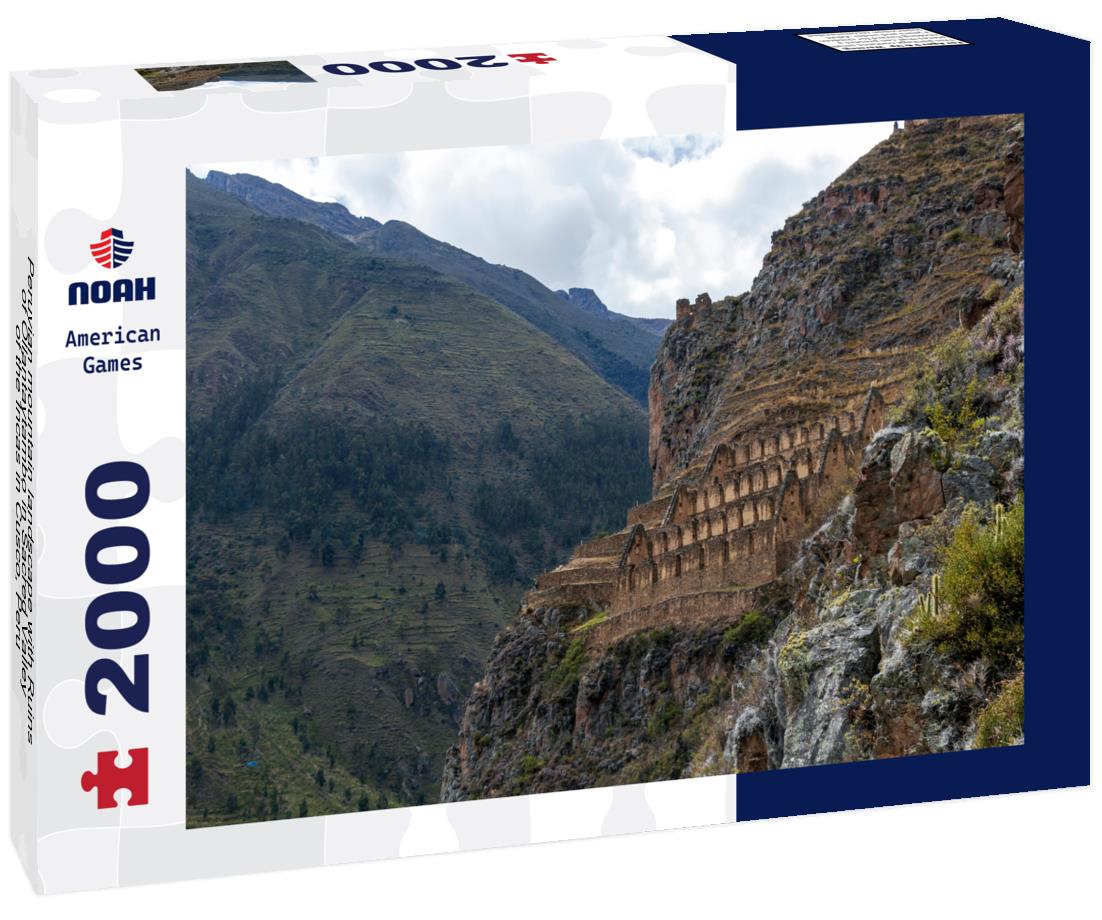 Noah Jigsaw Puzzle Peruvian mountain landscape with Ruins of Ollantaytambo in Sacred Valley of the Incas in Cusco, Peru 2000 pieces