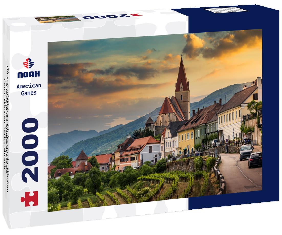 Noah Jigsaw Puzzle Church of Weissenkirchen in der Wachau, a town in the district of Krems-Land, Wachau Valley, Austria 2000 pieces