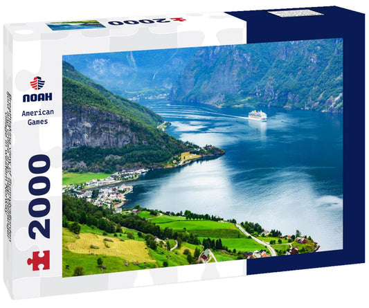 Noah Jigsaw Puzzle Breathtaking view of Sunnylvsfjorden fjord and cruise ship, near Geiranger village in western Norway 2000 pieces