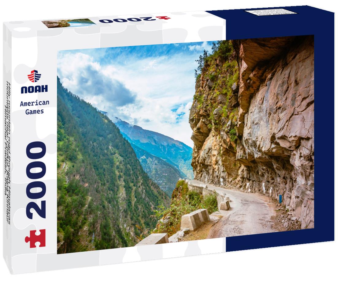 Noah Jigsaw Puzzle Hilly mountain road through Himalayas mountains near Chitkul, Kalpa Kinnaur, Himachal Pradesh, India 2000 pieces
