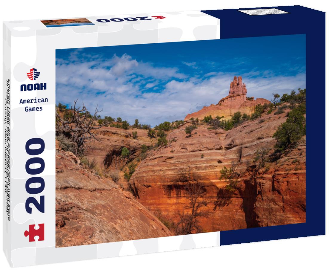 Noah Jigsaw Puzzle Church Rock and eroded rock wall trails in Red Rock Park in Gallup, McKinley County, New Mexico, USA 2000 pieces