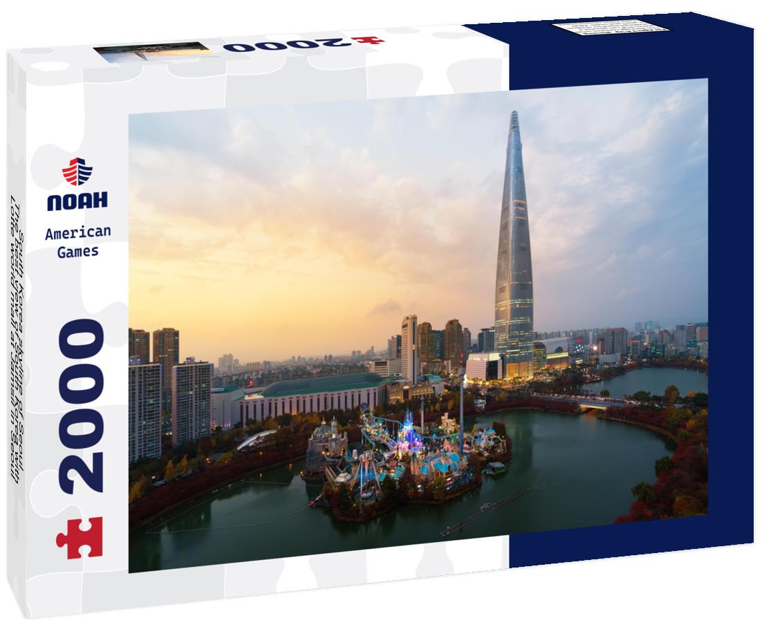 Noah Jigsaw Puzzle South Korea skyline of Seoul, The best view of South Korea with Lotte world mall at Jamsil in Seoul 2000 pieces