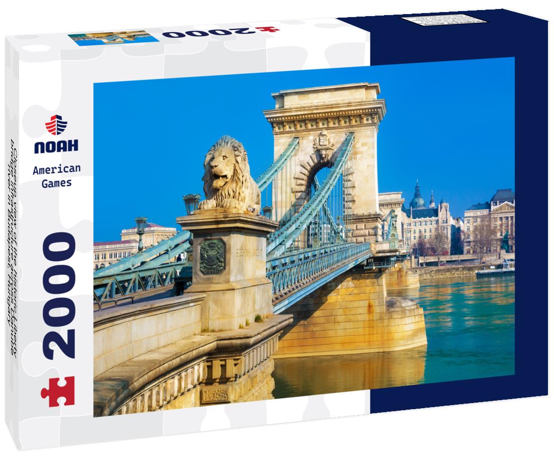 Noah Jigsaw Puzzle Closeup view of the historic Liberty bridge infrastructure across Danube river in Budapest, Hungary 2000 pieces