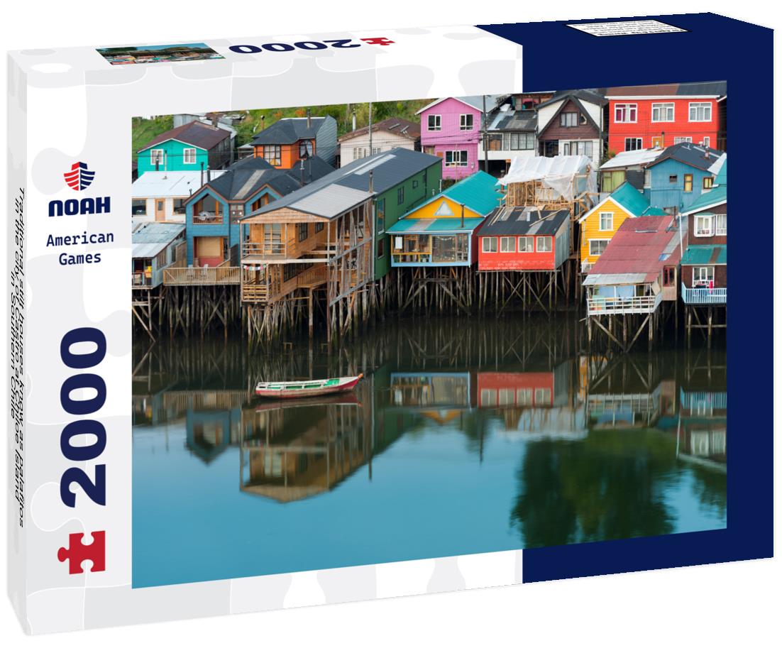 Noah Jigsaw Puzzle Traditional stilt houses know as palafitos in the city of Castro at Chiloe Island in Southern Chile 2000 pieces