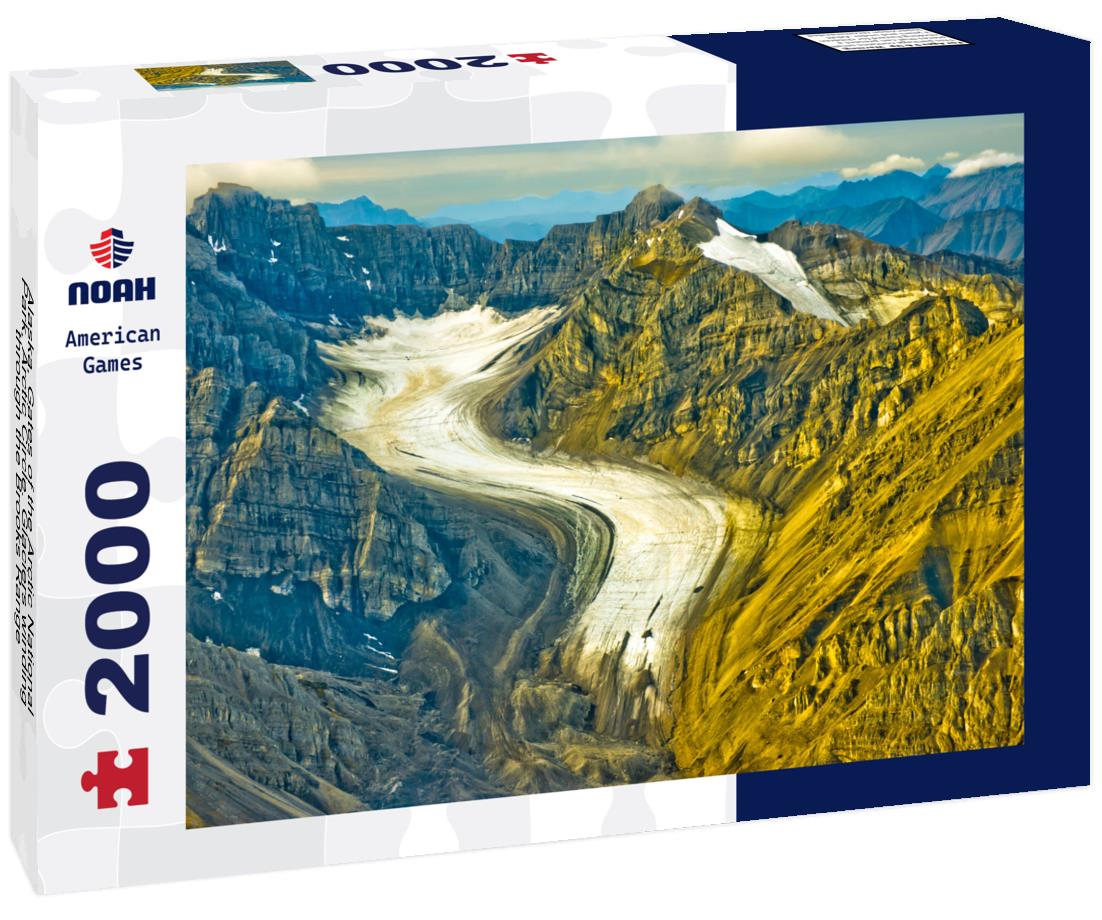 Noah Jigsaw Puzzle Alaska, Gates of the Arctic National Park, Arctic Circle. Glaciers winding through the Brooks Range 2000 pieces
