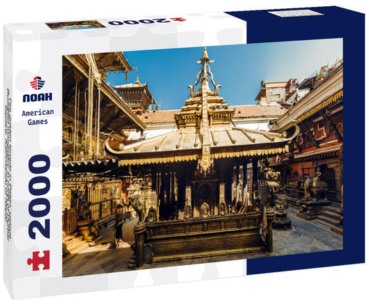Noah Jigsaw Puzzle The golden temple in Patan, unique Buddhist monastery in north of Durbar Square, Kathmandu of Nepal 2000 pieces