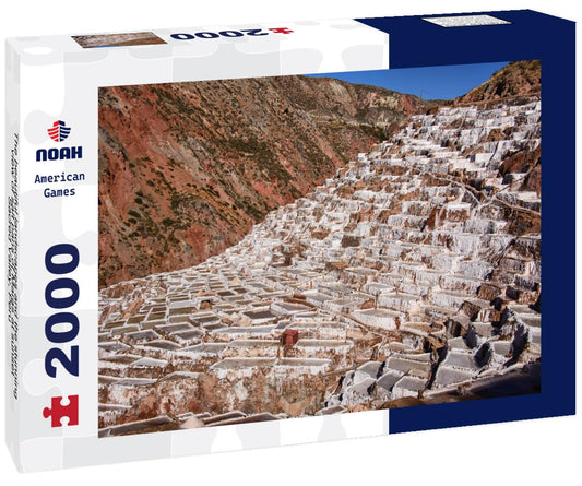 Noah Jigsaw Puzzle The beautiful landscapes and the stunning view of salt pans of Maras at sunset, Sacred Valley, Peru 2000 pieces