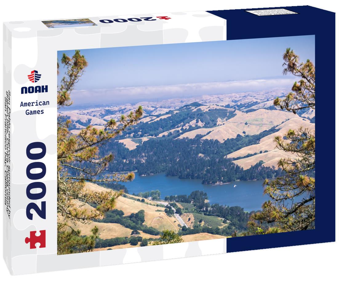 Noah Jigsaw Puzzle San Pablo reservoir surrounded by golden hills, Contra Costa county, San Francisco bay, California 2000 pieces