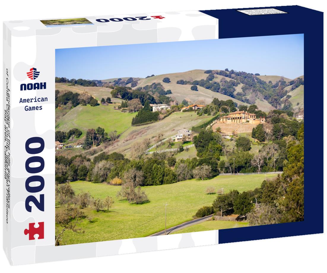 Noah Jigsaw Puzzle Landscape of the hills and valleys of Contra Costa county, east San Francisco bay area, California 2000 pieces