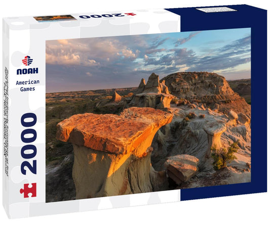 Noah Jigsaw Puzzle Sculpted badlands formations at first light in Theodore Roosevelt National Park, North Dakota, USA 2000 pieces