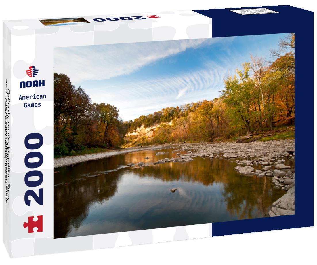 Noah Jigsaw Puzzle Fall color on the Vermillion River as it runs through Matthiessen State Park near Ottawa, Illinois 2000 pieces