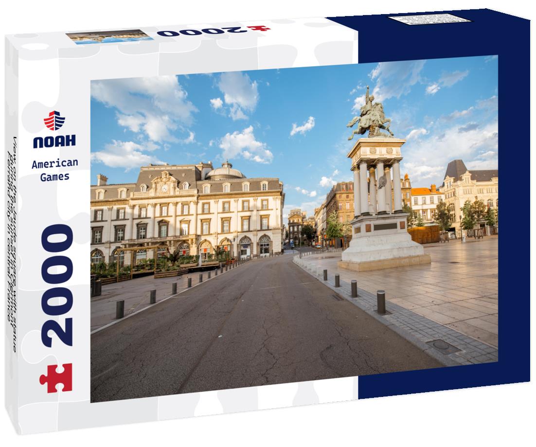 Noah Jigsaw Puzzle View on the Jaude square with statue during the sunset in Clermont-Ferrand city in central France 2000 pieces