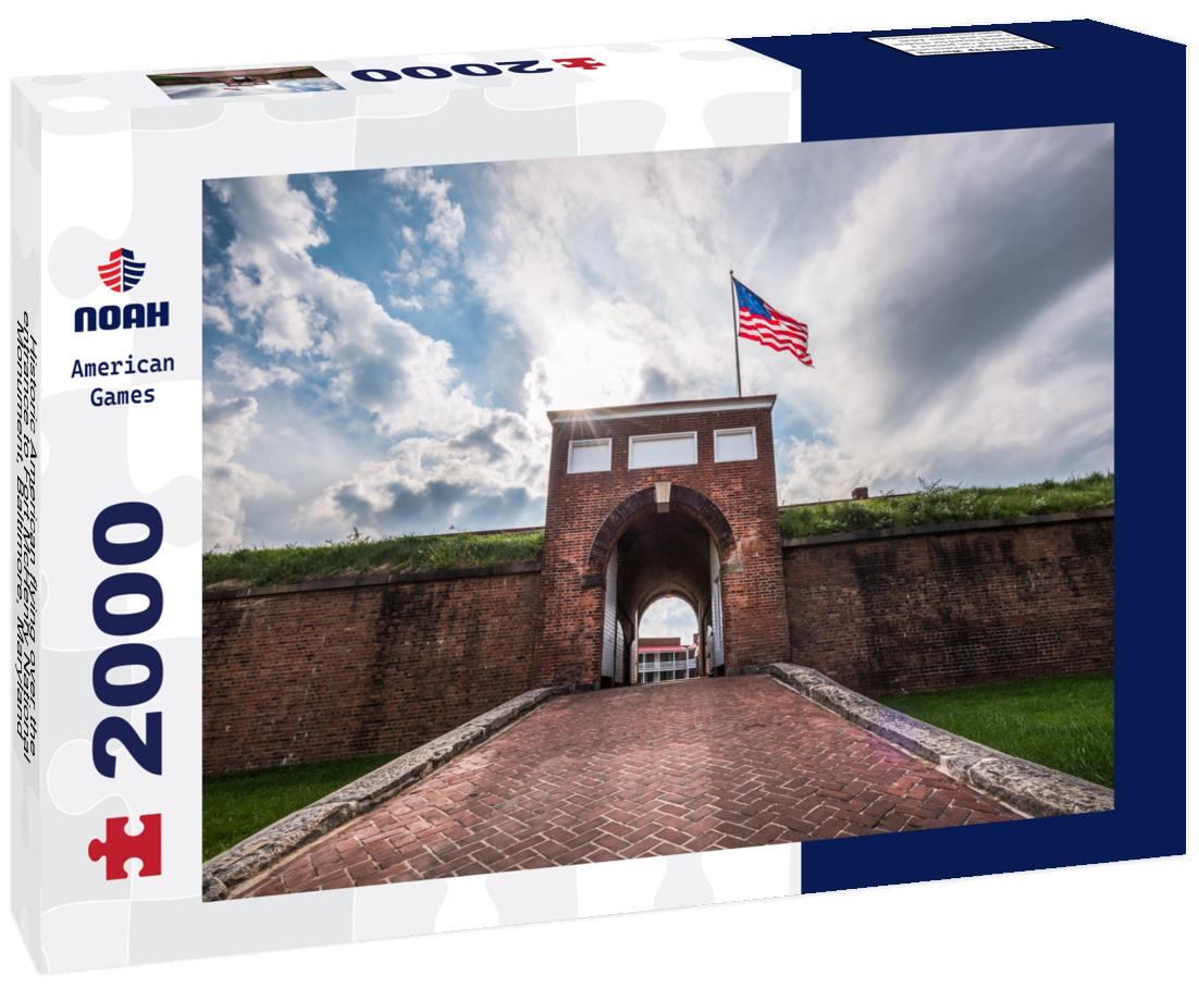 Noah Jigsaw Puzzle Historic American flying over the entrance to Fort McHenry National Monument, Baltimore, Maryland 2000 pieces