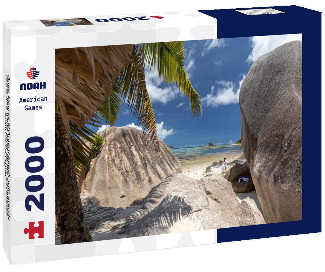 Noah Jigsaw Puzzle Anse Source D'Argent beach with granite rocks and white sand on the Seychelles island of La Digue 2000 pieces